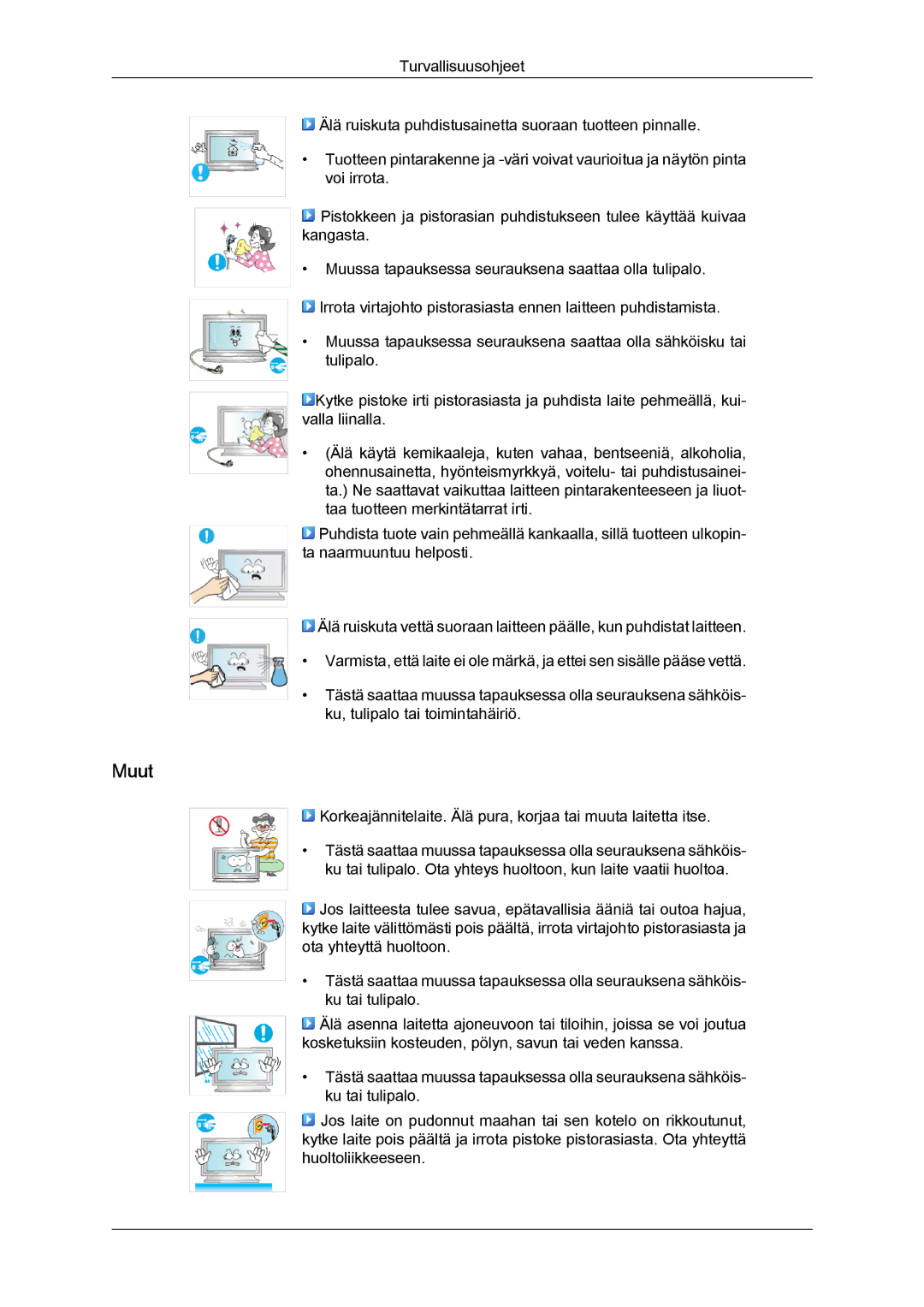 Samsung LH70TCUMBG/EN manual Muut 