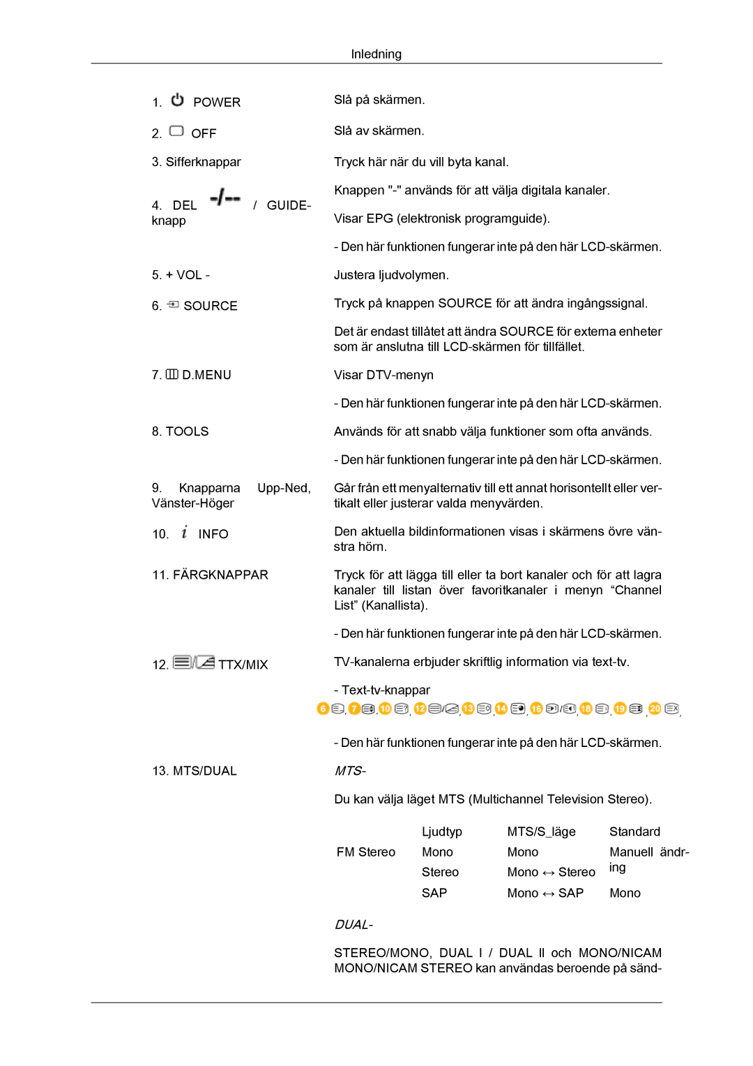 Samsung LH70TCUMBG/EN manual Mts 