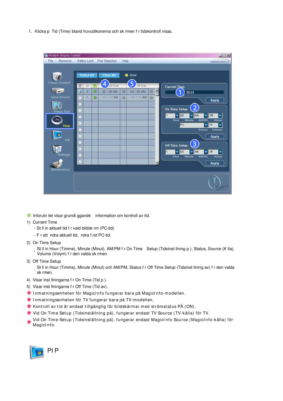 Samsung LH70TCUMBG/EN manual Pip 