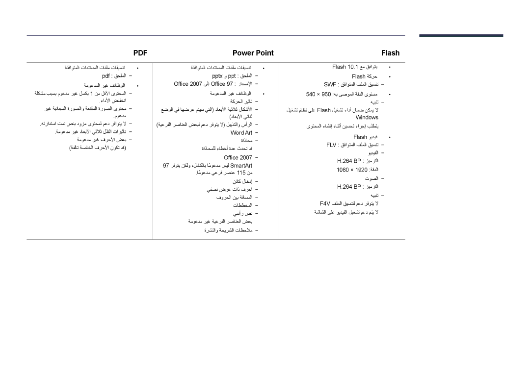 Samsung LH65DMDPLGC/UE, LH75DMDPLGC/EN, LH75DMDPLGC/NG, LH75DMDPLGC/UE, LH65DMDPLGC/NG manual Power Point, Flash 