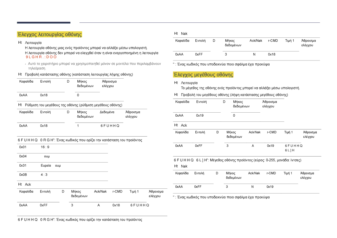 Samsung LH75DMDPLGC/EN manual Έλεγχος λειτουργίας οθόνης, Έλεγχος μεγέθους οθόνης, Video Wall 