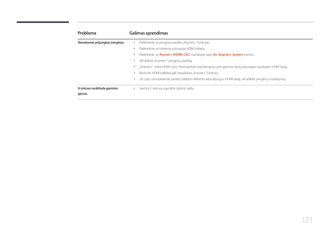 Samsung LH65EDCPLBC/EN, LH75EDCPLBC/EN, LH65EDCPRBC/EN manual 121 