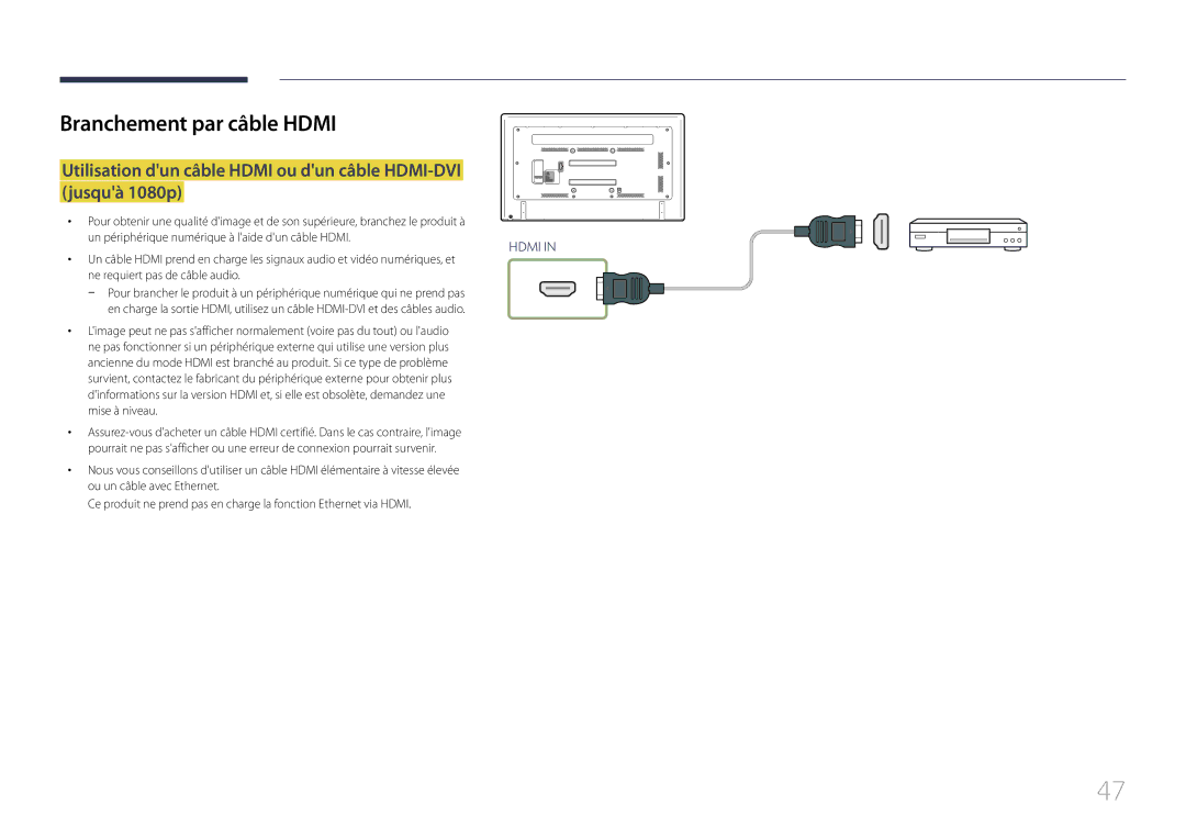 Samsung LH65EDCPLBC/EN, LH75EDCPLBC/EN manual Hdmi 