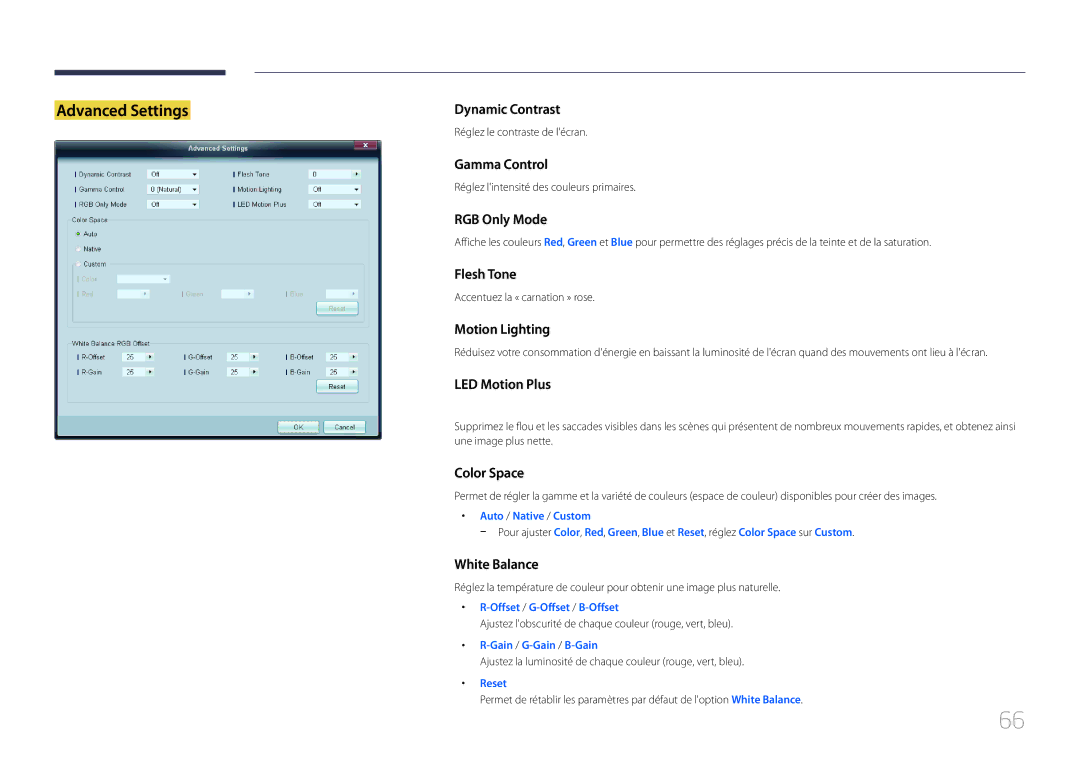 Samsung LH75EDCPLBC/EN, LH65EDCPLBC/EN manual Advanced Settings 