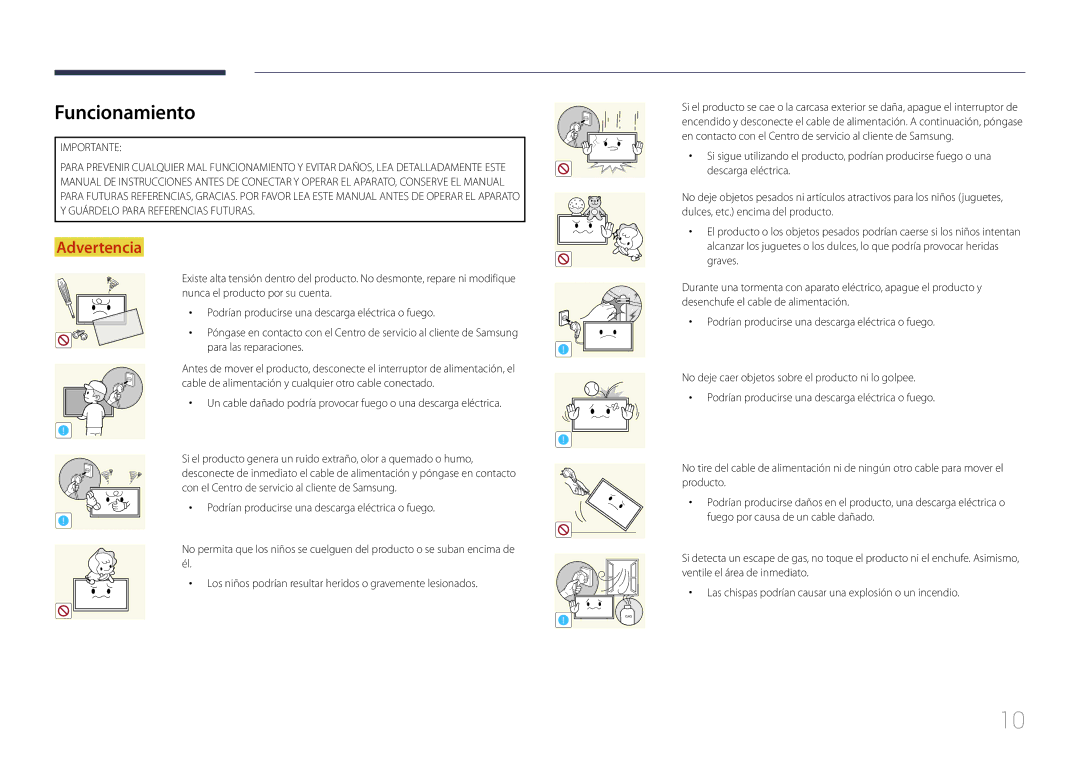 Samsung LH75EDCPLBC/EN, LH65EDCPLBC/EN manual Funcionamiento, Importante 