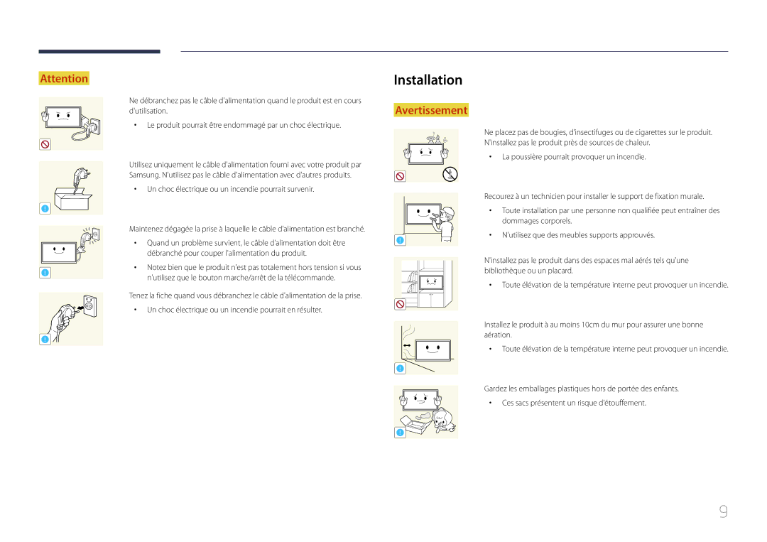 Samsung LH32DCEMLGP/EN, LH75EDEPLGC/EN, LH40DCEPLGC/EN, LH48DCEPLGC/EN, LH55DCEMLGC/EN, LH65EDEPLGC/EN manual Installation 