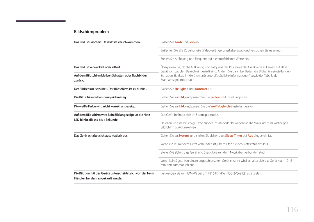 Samsung LH32DCEPLGC/EN, LH75EDEPLGC/EN, LH40DCEPLGC/EN, LH48DCEPLGC/EN manual 116, Passen Sie Helligkeit und Kontrast an 