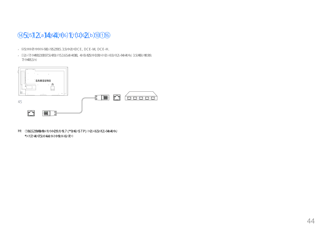 Samsung LH75EMEPLGC/EN, LH75EDEPLGC/EN, LH40DCEPLGC/EN, LH48DCEPLGC/EN, LH65EDEPLGC/EN, LH40DCEMLGC/EN Подключение кабеля ЛВС 