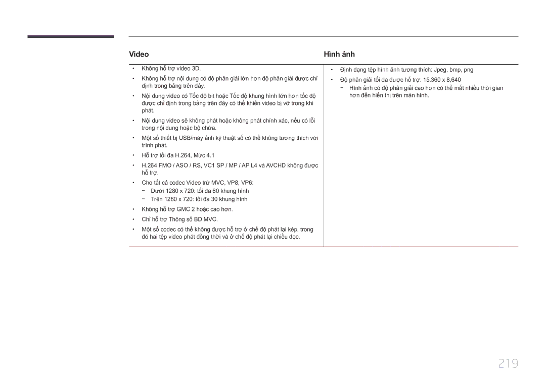 Samsung LH75MECPLGC/XY manual 219, Video 