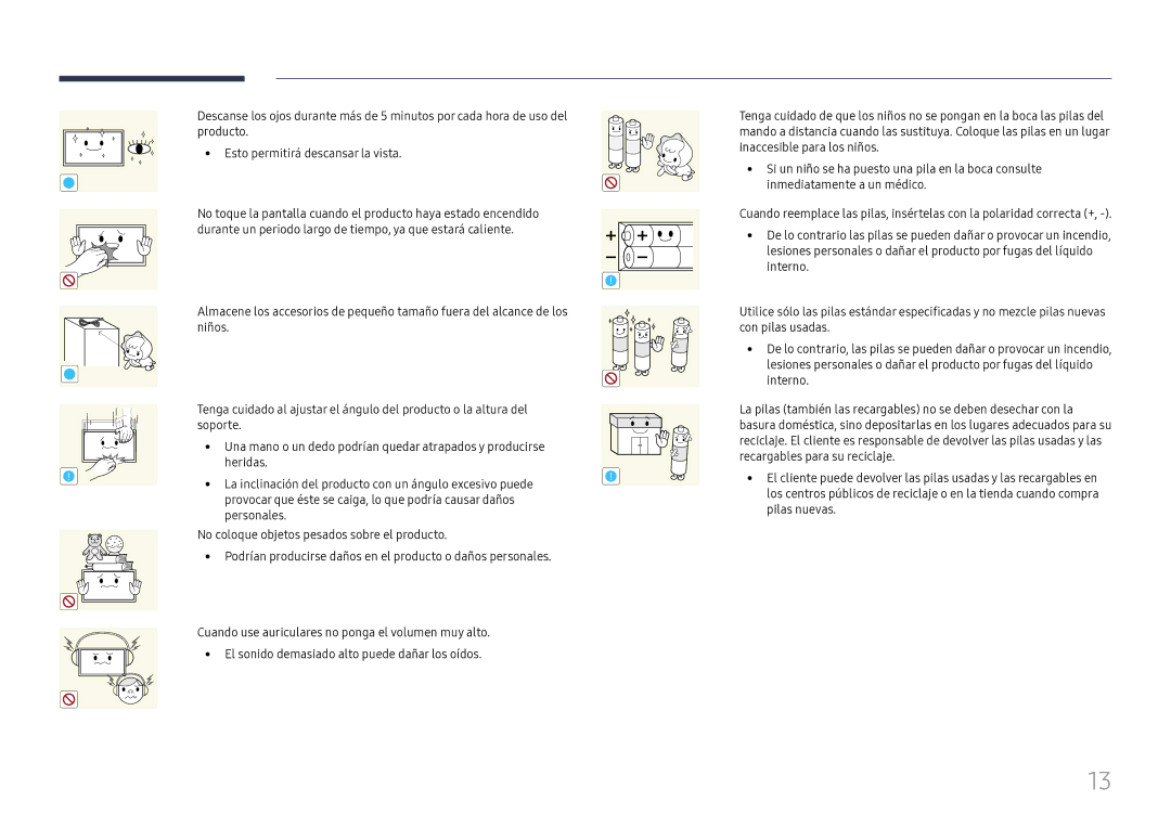 Samsung LH75OHFPLBC/EN manual Podrían producirse daños en el producto o daños personales 