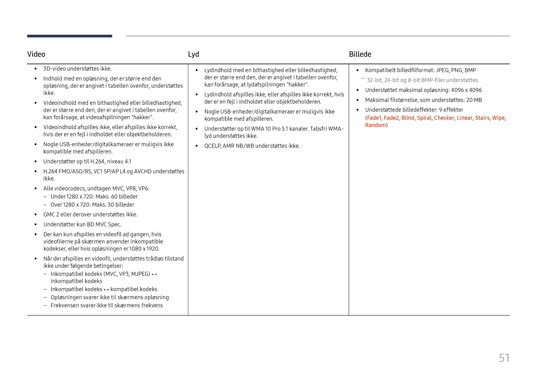 Samsung LH75OHFPLBC/EN manual Video Lyd, Billede 