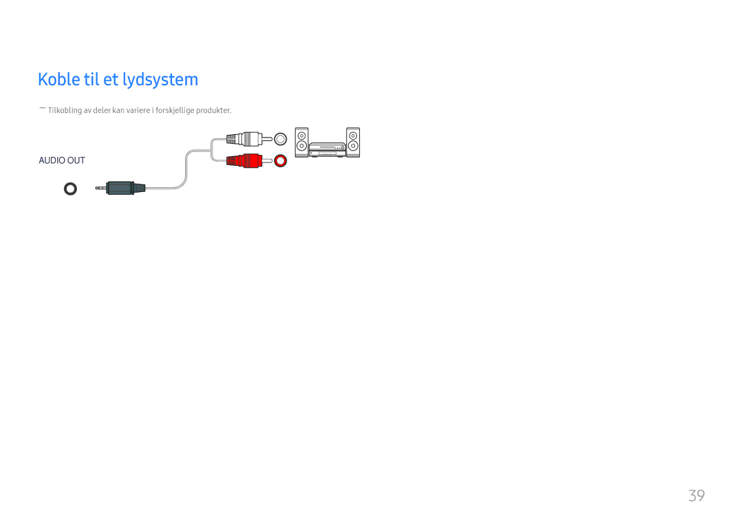 Samsung LH75OHFPLBC/EN manual Koble til et lydsystem 