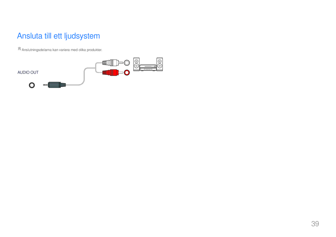 Samsung LH75OHFPLBC/EN manual Ansluta till ett ljudsystem 