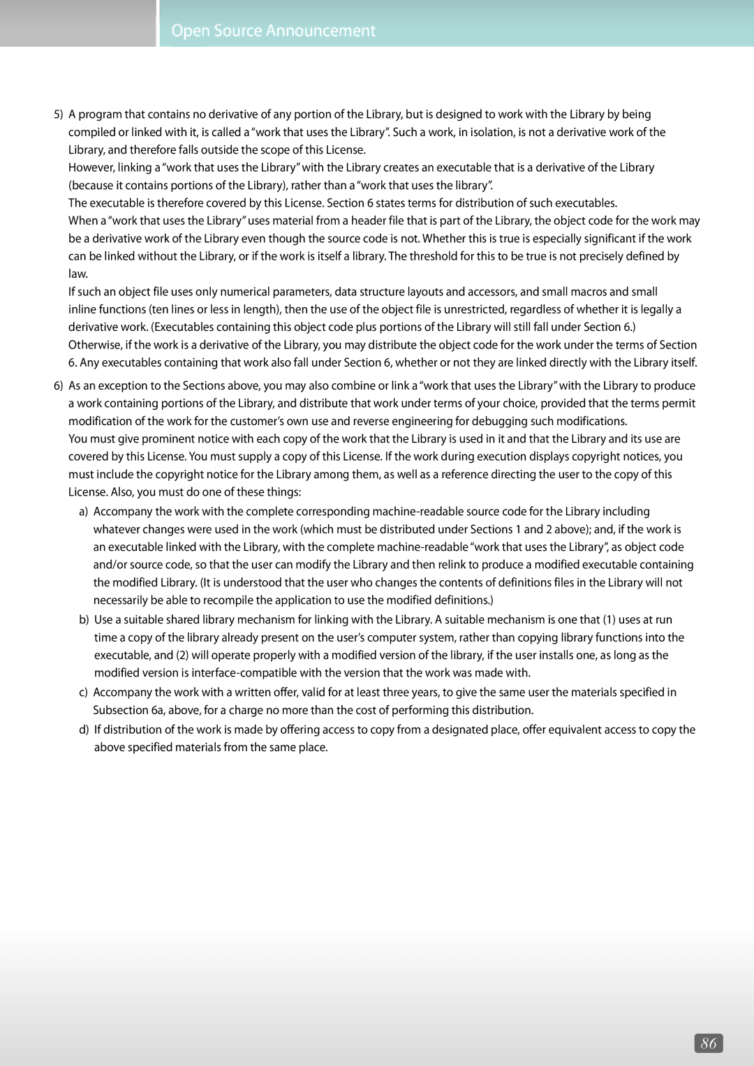 Samsung LH55PHFPBGC/EN, LH75QBHRTBC/EN, LH65QBHRTBC/EN, LH65QBHPLGC/EN, LH75QBHPLGC/EN manual Open Source Announcement 