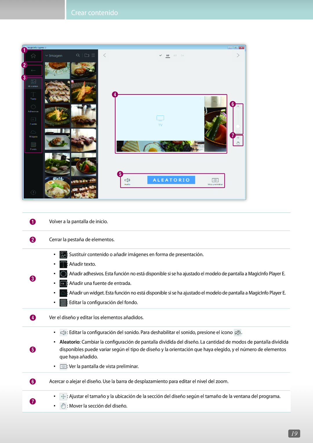 Samsung LH55DHDPLGC/EN, LH75QBHRTBC/EN, LH65QBHRTBC/EN, LH65QBHPLGC/EN, LH75QBHPLGC/EN manual Editar la configuración del fondo 