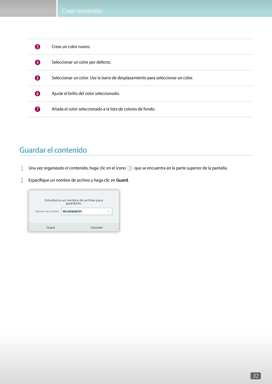 Samsung LH43PHFPMGC/EN, LH75QBHRTBC/EN, LH65QBHRTBC/EN, LH65QBHPLGC/EN, LH75QBHPLGC/EN, LH49DBJPLGC/EN Guardar el contenido 