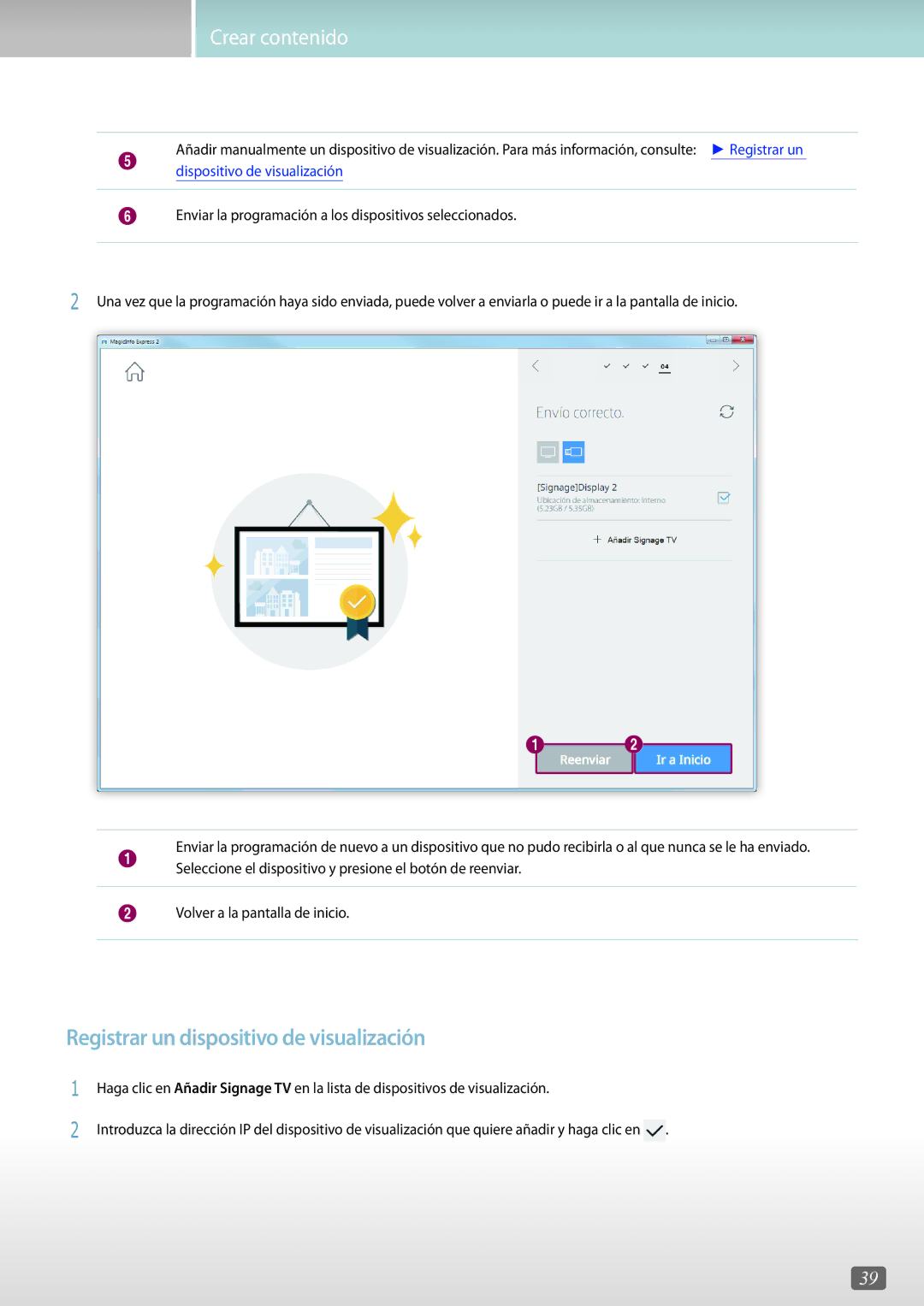 Samsung LH75OHFPLBC/EN Registrar un dispositivo de visualización, Enviar la programación a los dispositivos seleccionados 