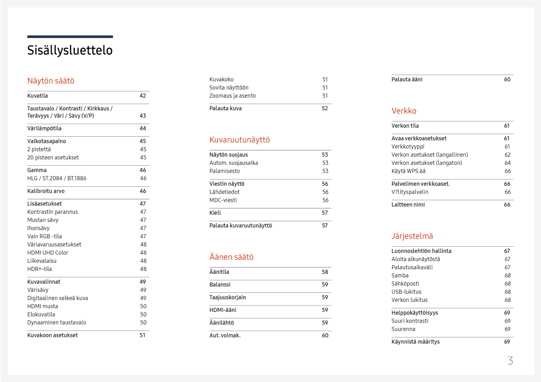 Samsung LH65QBHRTBC/EN, LH75QBHRTBC/EN manual Äänen säätö 