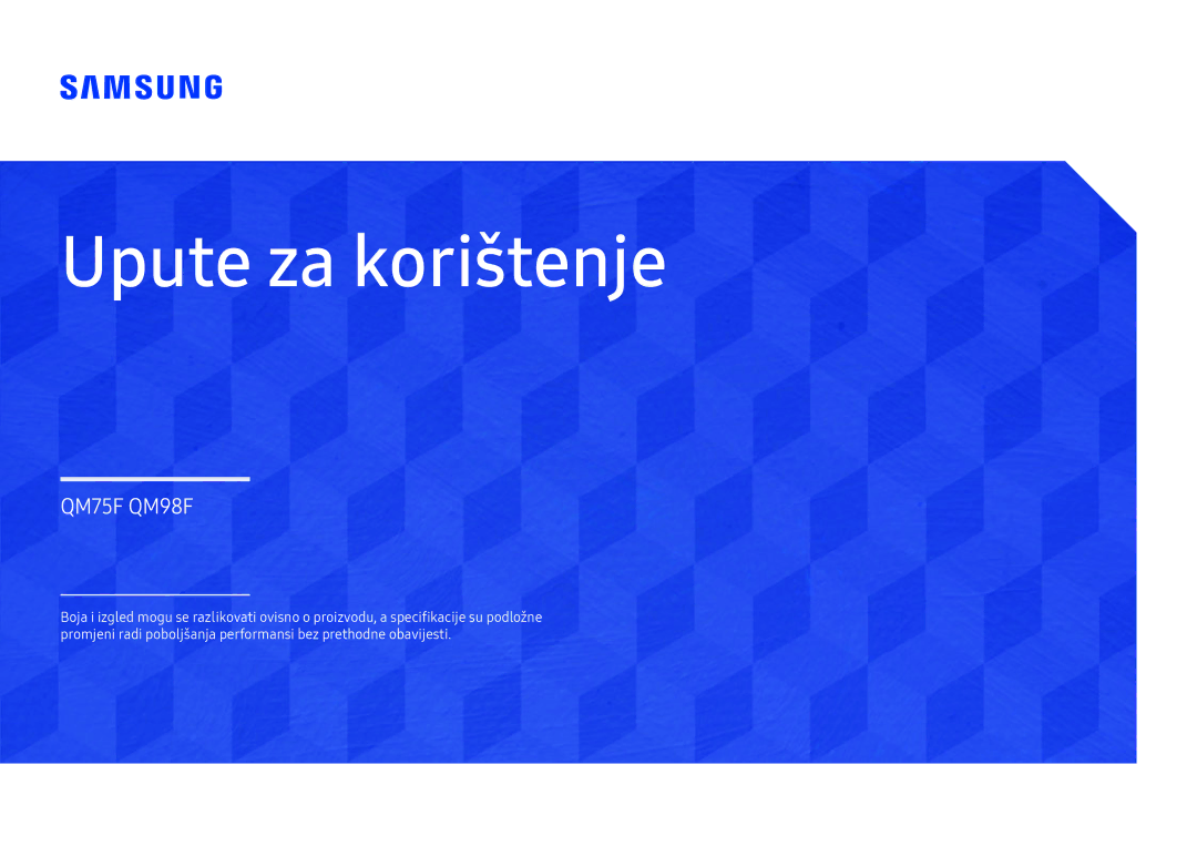 Samsung LH75QMFPLGC/EN manual Upute za korištenje 