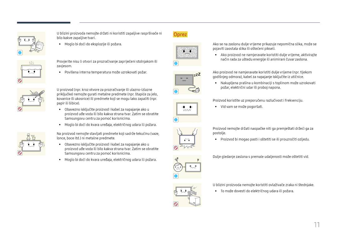 Samsung LH75QMFPLGC/EN manual Papir ili šibice 