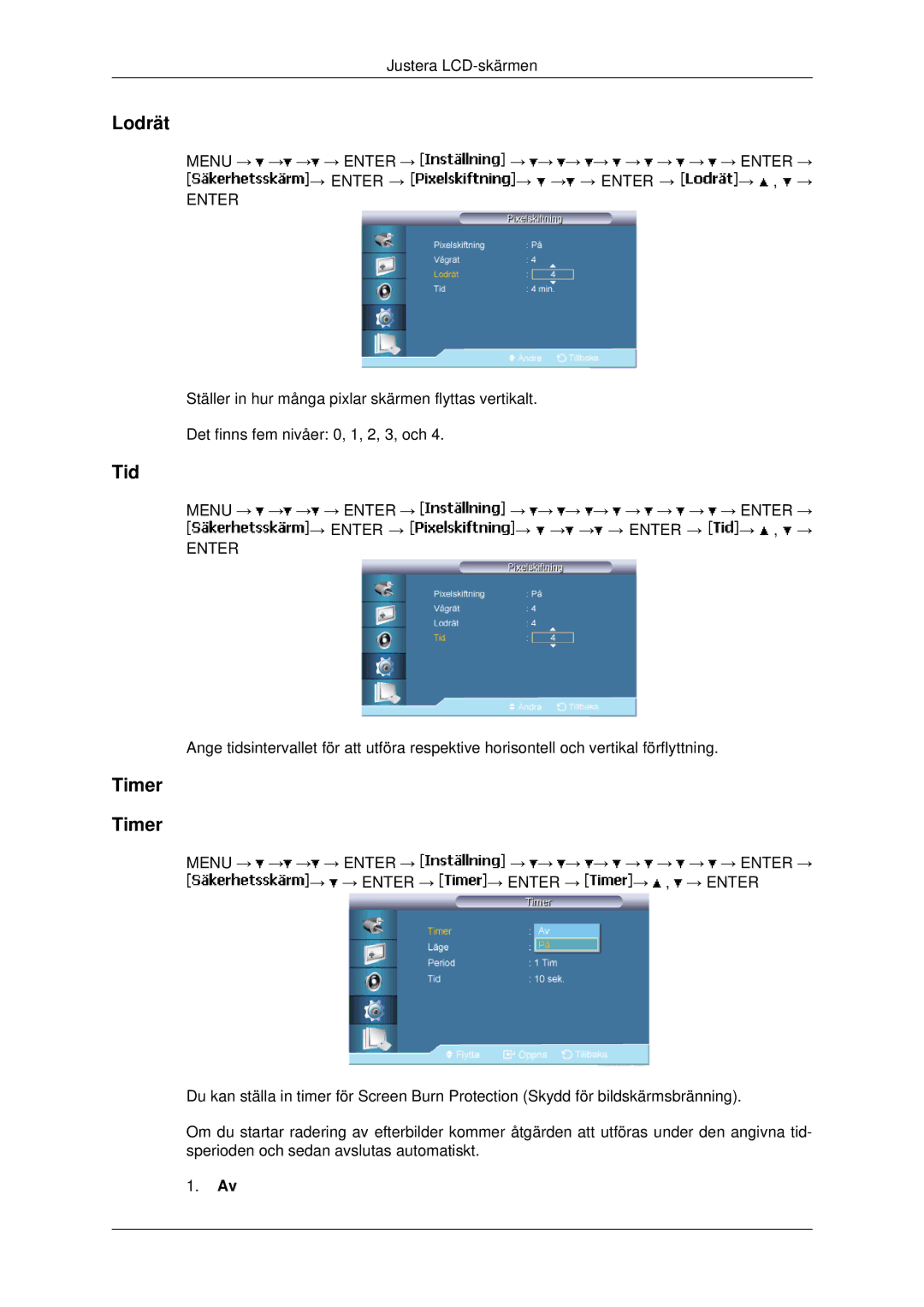 Samsung LH82BVTLBF/EN, LH82BVSLBF/EN manual Timer, Enter 