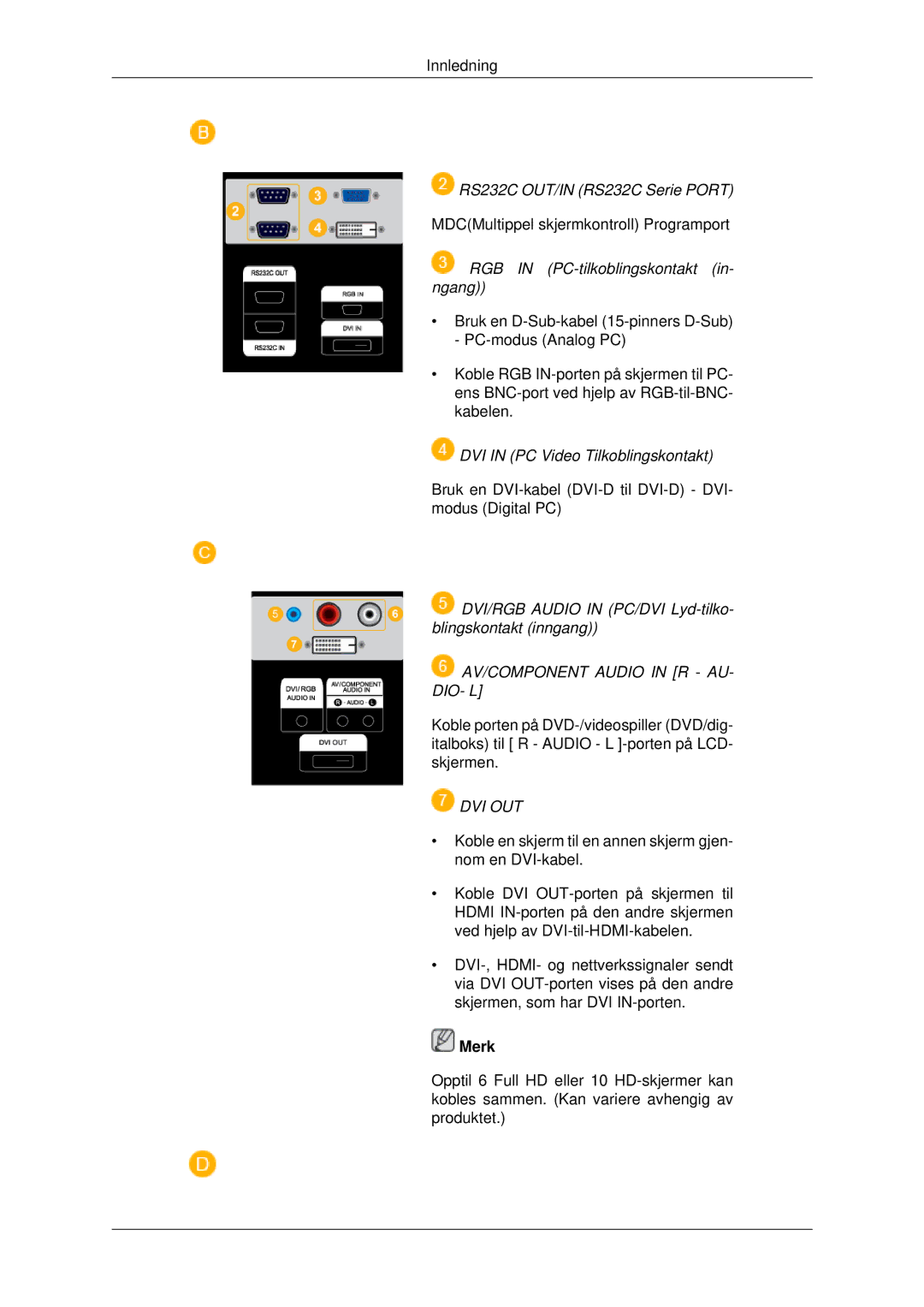 Samsung LH82BVTLBF/EN, LH82BVSLBF/EN manual AV/COMPONENT Audio in R AU- DIO- L 