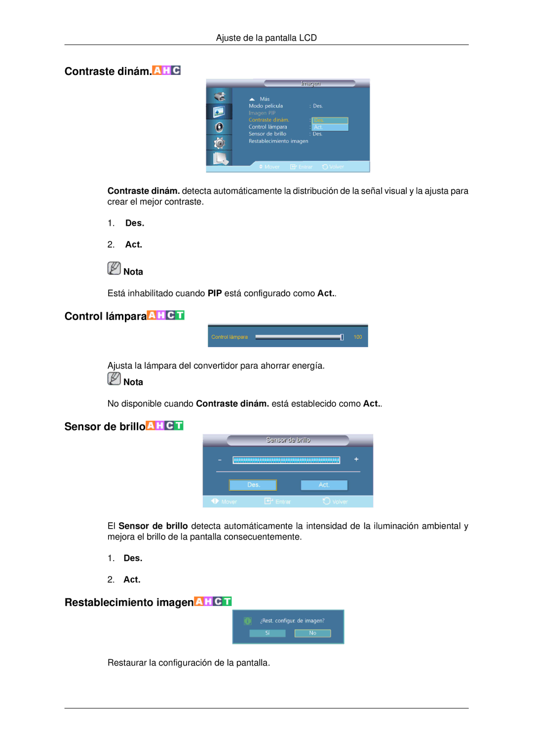 Samsung LH70CSBPLBC/EN, LH82CSBPLBC/EN manual Contraste dinám 