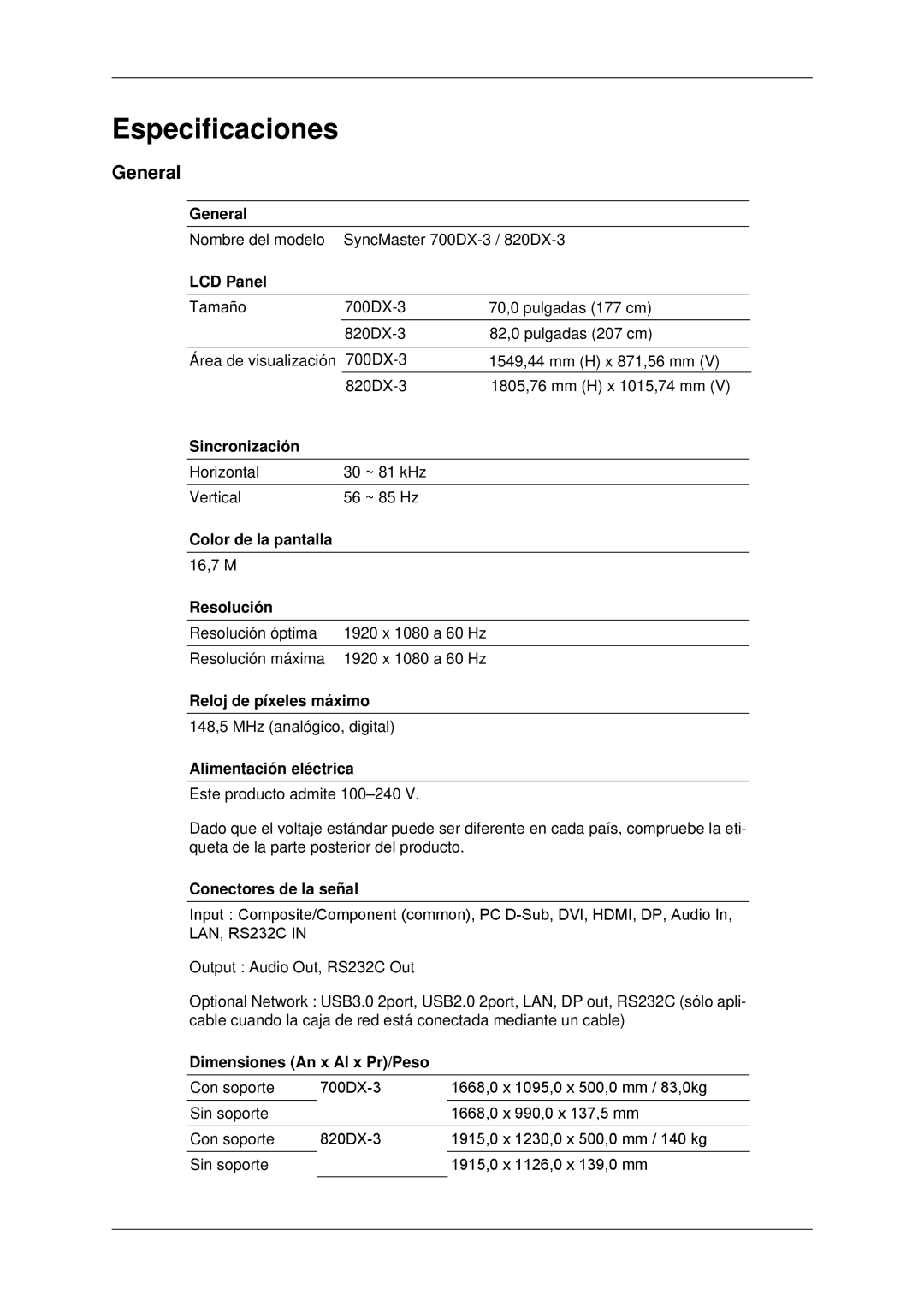 Samsung LH70CSBPLBC/EN, LH82CSBPLBC/EN manual General 