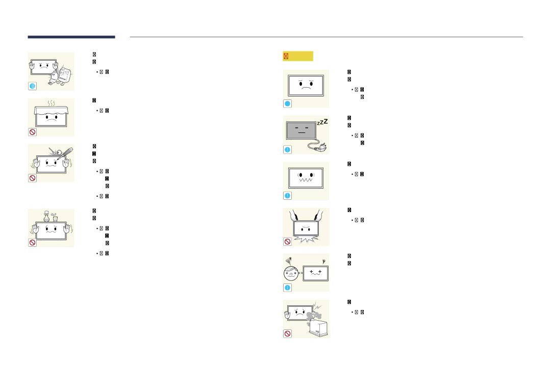 Samsung LH82DMDPLBC/NG, LH82DMDPLBC/EN manual Output ports, etc, Product failure, an electric shock or fire may result 