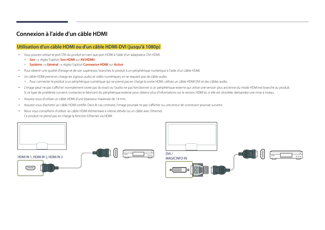 Samsung LH82DMDPLBC/EN manual Hdmi in 1, Hdmi in 2, Hdmi DVI Magicinfo 