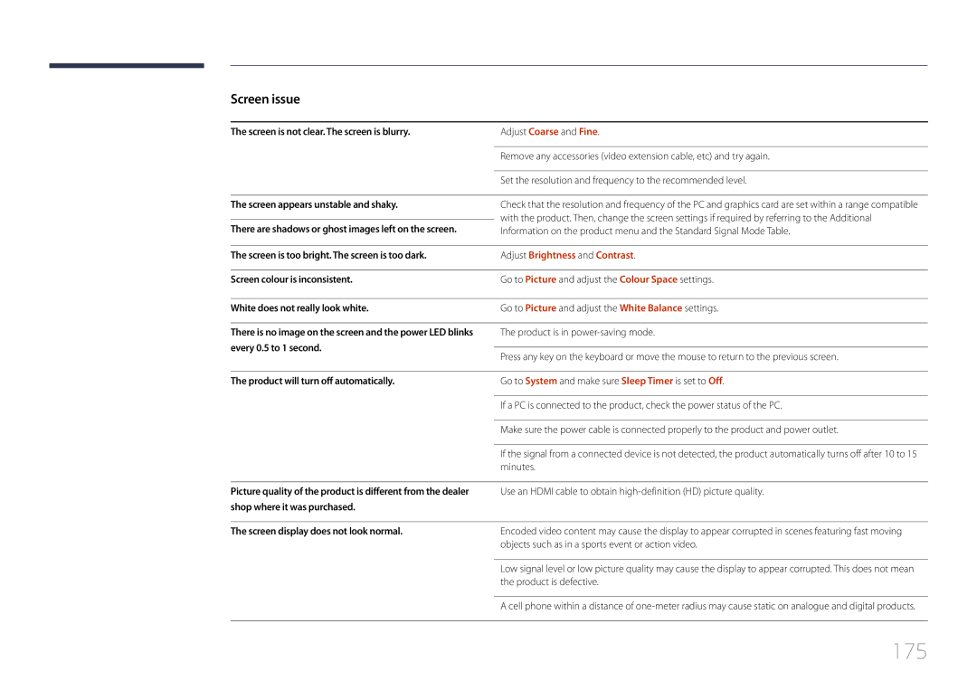 Samsung LH65DMERTBC/XS, LH82DMERTBC/EN, LH65DMERTBC/EN, LH75DMERTBC/EN, LH82DMEMTBC/EN 175, Adjust Brightness and Contrast 