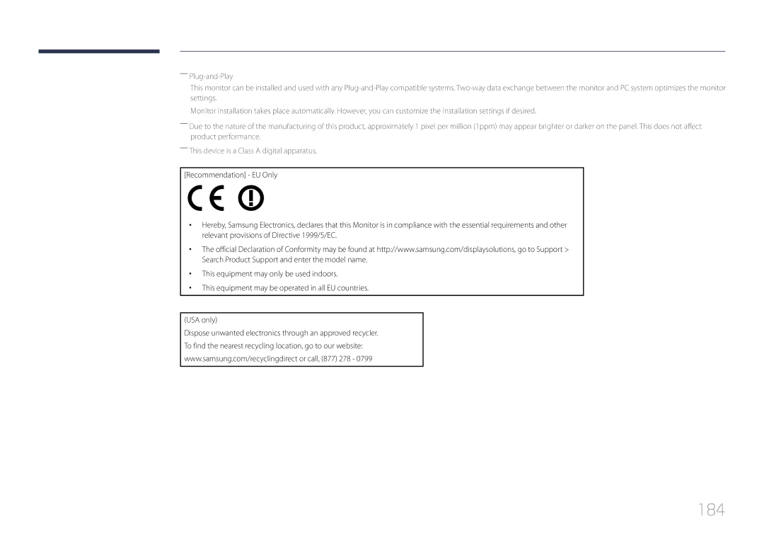 Samsung LH82DMERTBC/NG, LH82DMERTBC/EN, LH65DMERTBC/EN, LH75DMERTBC/EN, LH82DMEMTBC/EN, LH65DMERTBC/NG, LH75DMERTBC/NG manual 184 