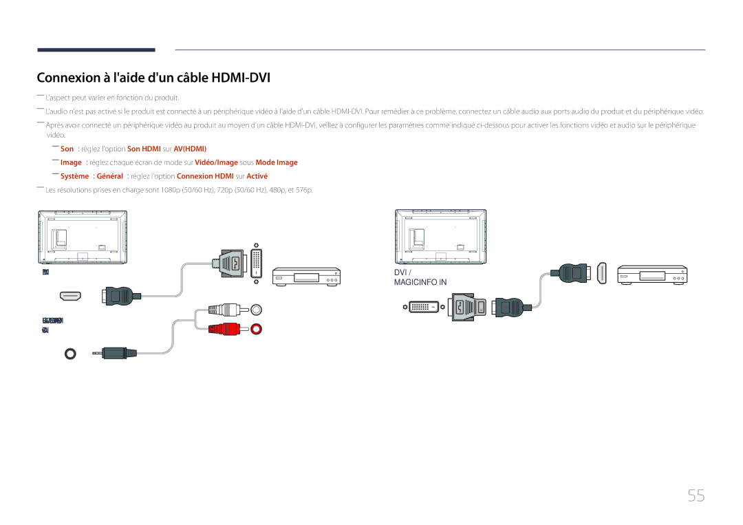 Samsung LH82DMEMTBC/EN, LH82DMERTBC/EN, LH65DMERTBC/EN manual Hdmi RGB / DVI / Hdmi / AV / Component Audio Magicinfo 