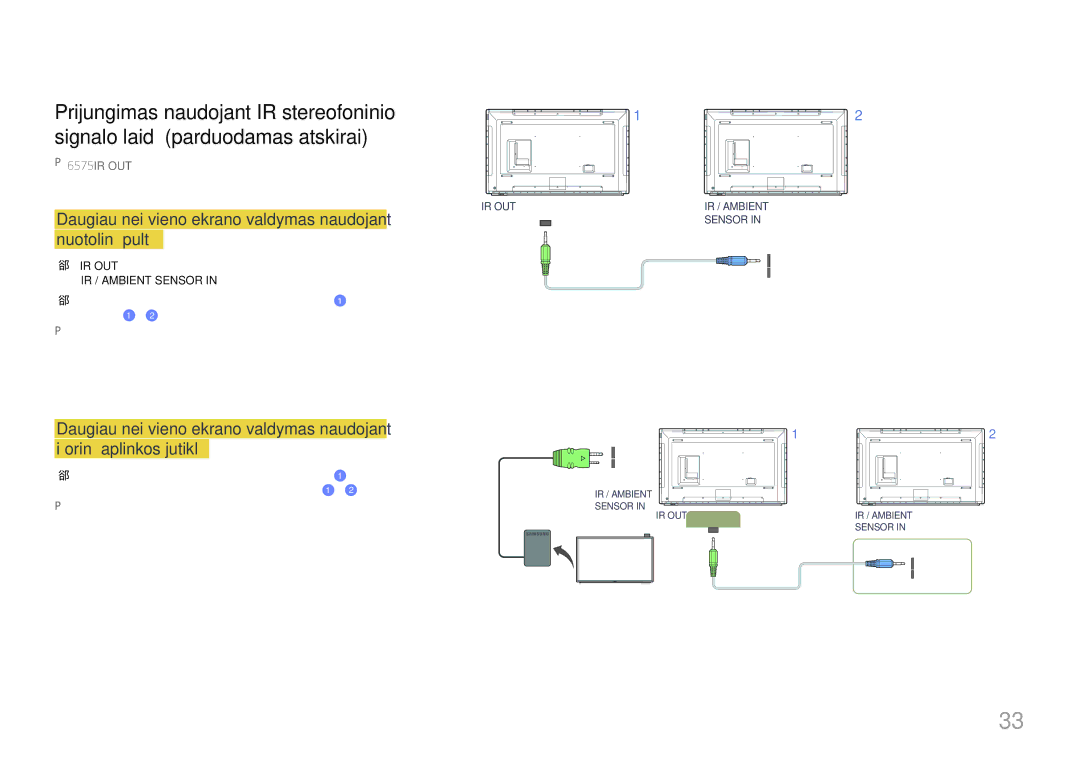 Samsung LH65DMERTBC/EN, LH82DMERTBC/EN, LH75DMERTBC/EN, LH82DMEMTBC/EN manual Nuotolinį pultą 