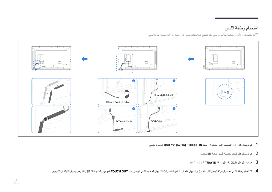 Samsung LH82DMERTBC/NG, LH82DMERTBC/EN, LH65DMERTBC/NG, LH75DMERTBC/NG manual سمللا ةفيظو مادختسا 