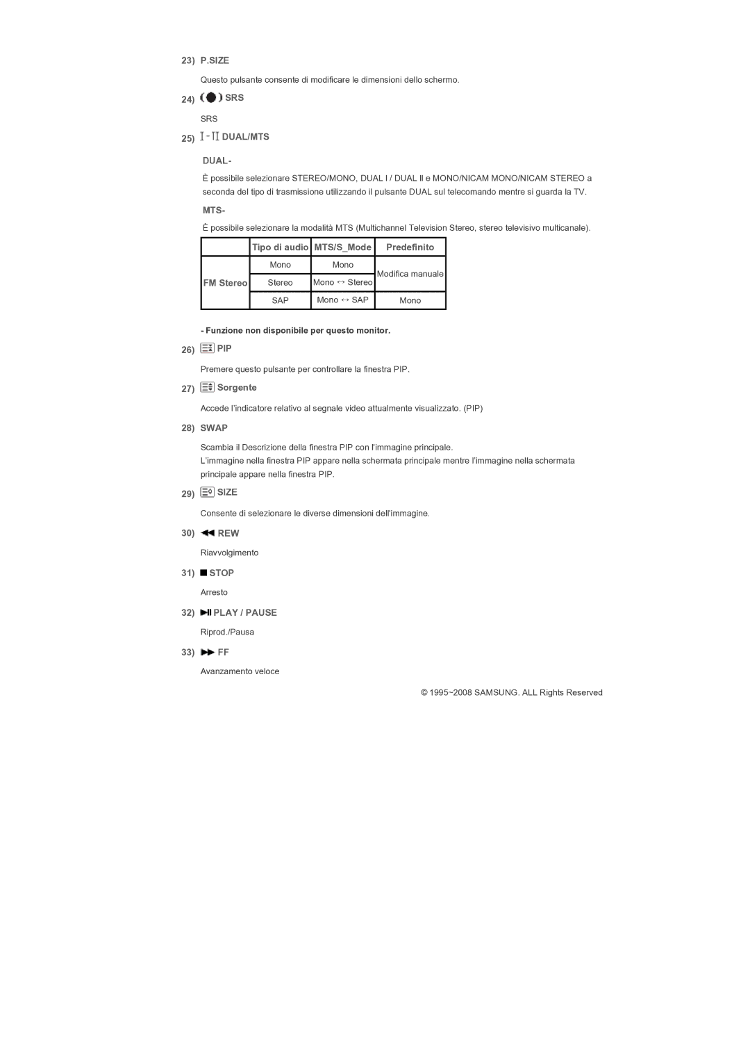 Samsung LH82TCTMBC/EN manual DUAL/MTS Dual, Mts, Play / Pause 