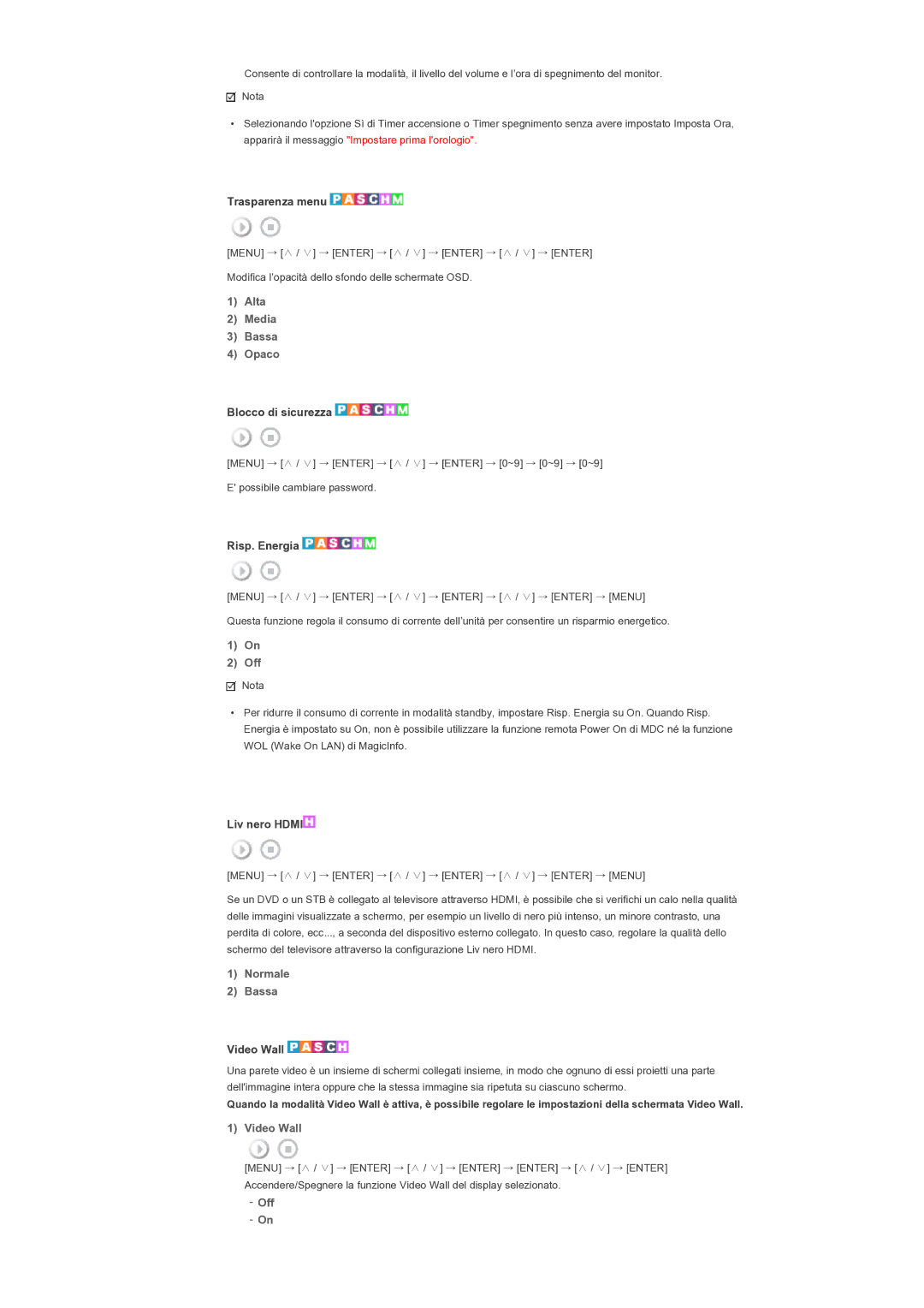 Samsung LH82TCTMBC/EN manual Normale Bassa, Video Wall 