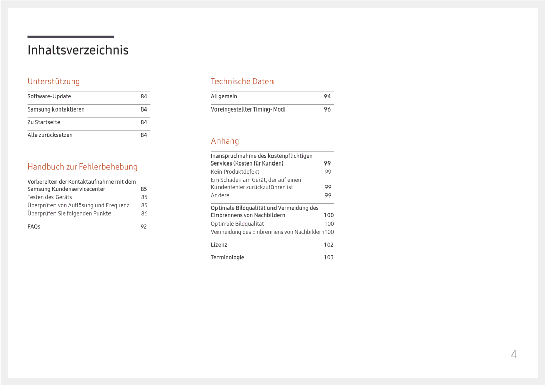 Samsung LH85OHFPLBC/EN manual Unterstützung 