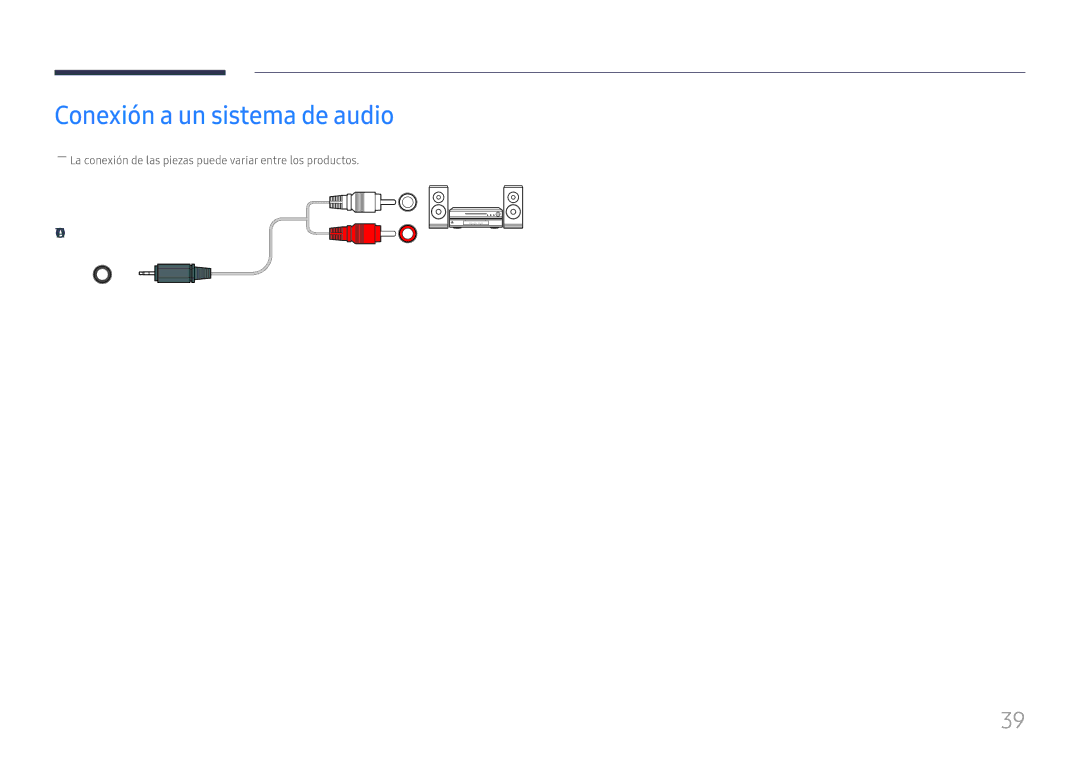 Samsung LH85OHFPLBC/EN manual Conexión a un sistema de audio 