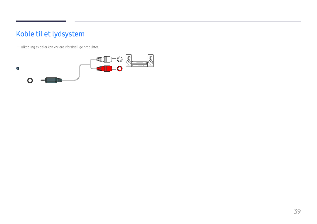 Samsung LH85OHFPLBC/EN manual Koble til et lydsystem 