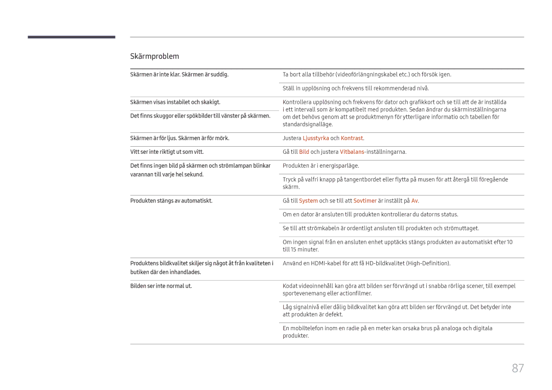 Samsung LH85OHFPLBC/EN manual Justera Ljusstyrka och Kontrast 