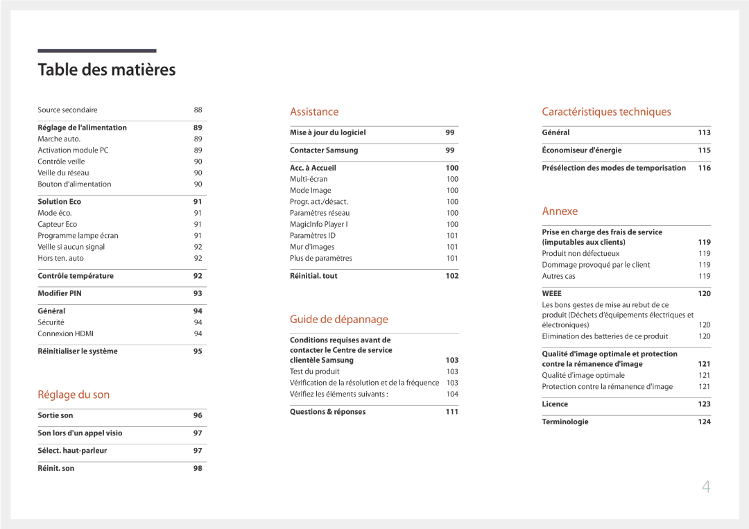 Samsung LH85QMDPLGC/EN, LH85QMDRTBC/EN manual Réglage du son 