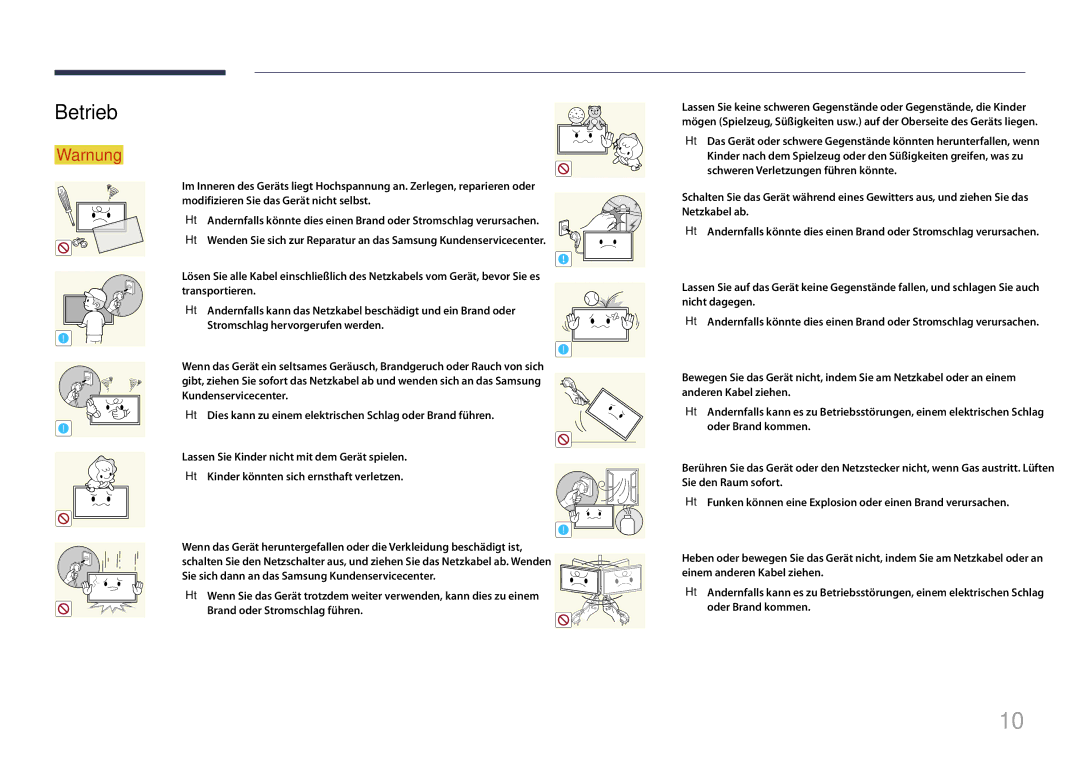 Samsung LH85QMDPLGC/EN, LH85QMDRTBC/EN manual Betrieb 