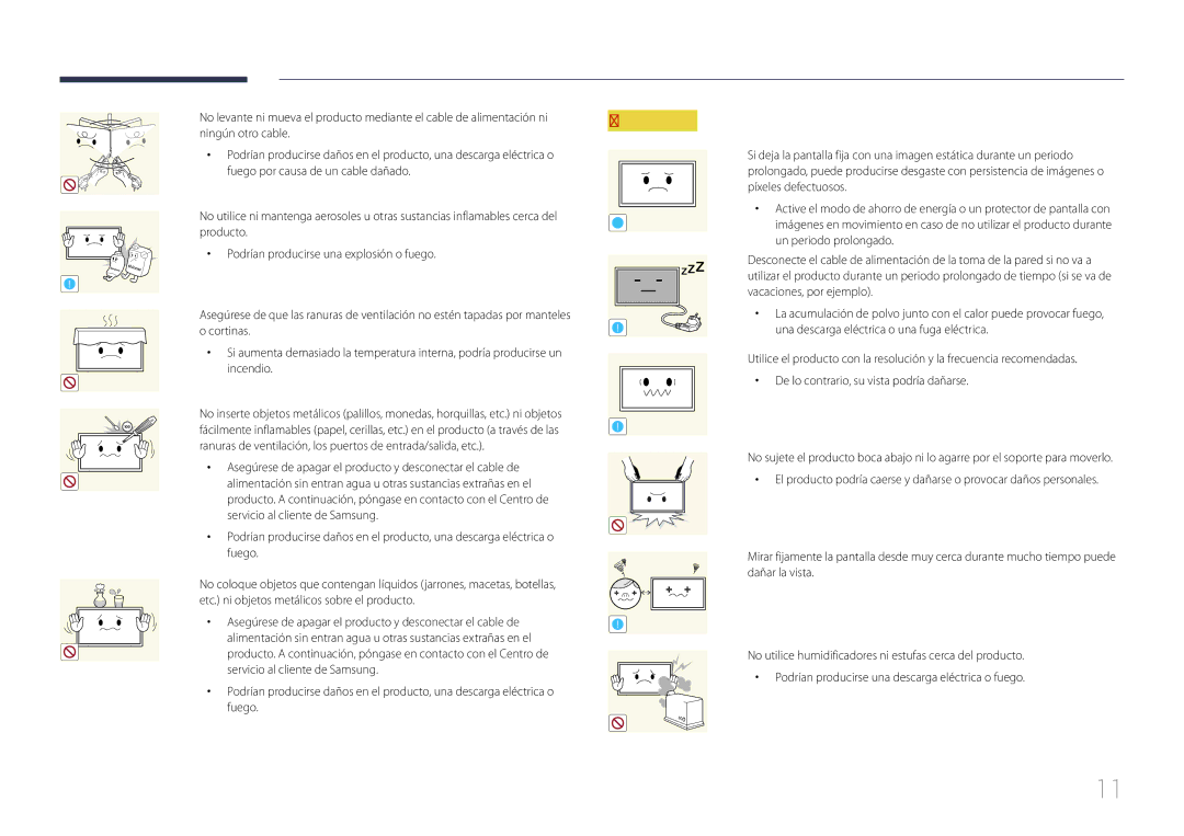 Samsung LH85QMDRTBC/EN, LH85QMDPLGC/EN manual Ranuras de ventilación, los puertos de entrada/salida, etc 