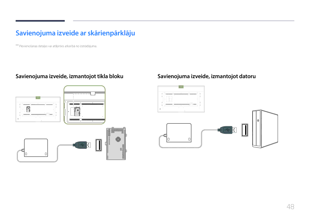 Samsung LH85QMDPLGC/EN, LH85QMDRTBC/EN manual Savienojuma izveide ar skārienpārklāju 