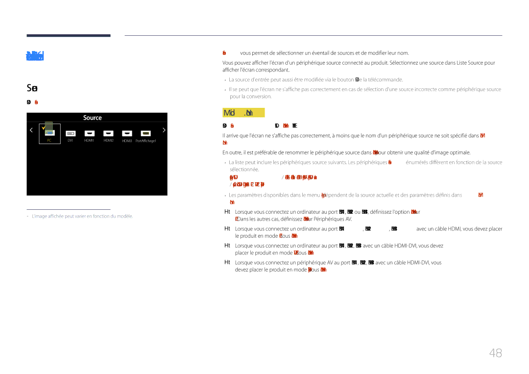 Samsung LH85QMDPLGC/EN manual Source → Source → Tools → Modif. Nom → Enter E 