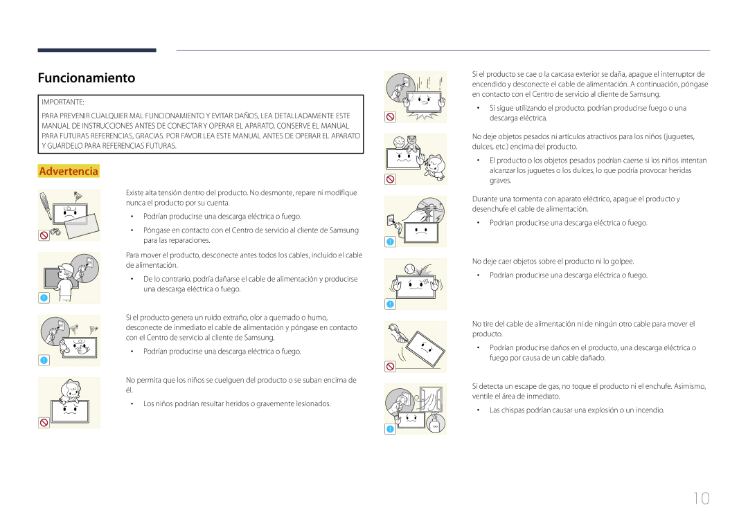 Samsung LH85QMDPLGC/EN manual Funcionamiento, Importante 