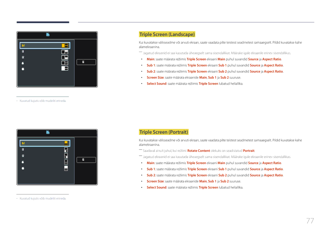 Samsung LH85QMDPLGC/EN manual Triple Screen Landscape 