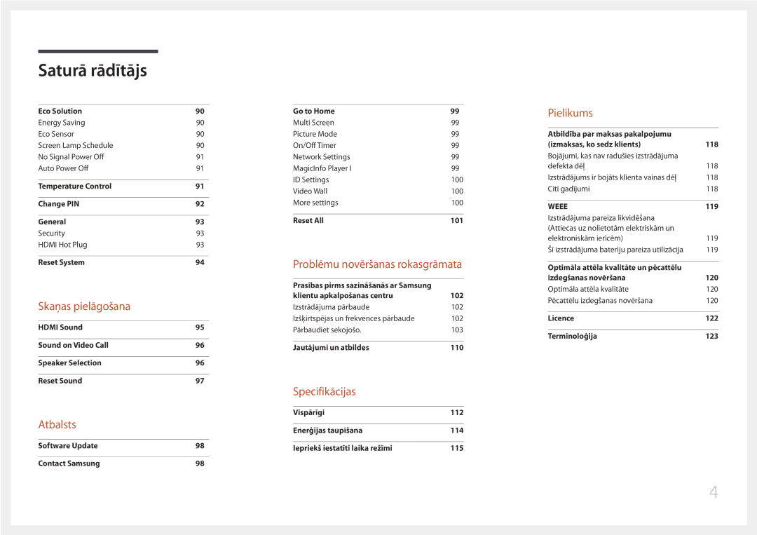 Samsung LH85QMDPLGC/EN manual Skaņas pielāgošana 