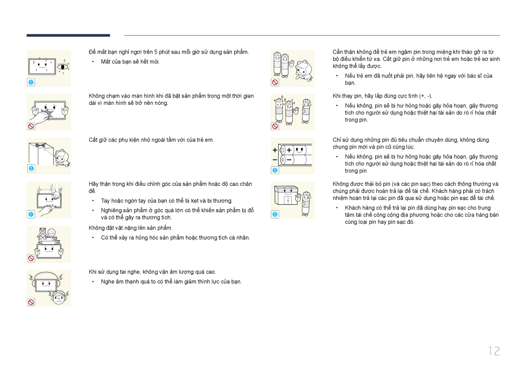 Samsung LH85QMDPLGC/XV, LH85QMDPLGC/XY manual Và có thể gây ra thương tích 